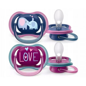 Cumlík Avent Ultra Air 18m+ 2ks/Sloníky&Love